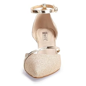 Amazon.com | IDIFU Women IN2 Maxine Low Kitten Heels Dress